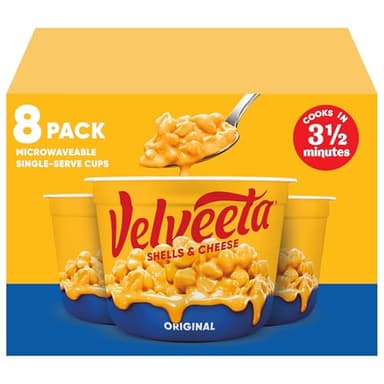Velveeta Shells and Cheese Mac and Cheese, 8 Cups, for Easy Snacks or Dinner Sides, Original Flavor, 2.39 oz