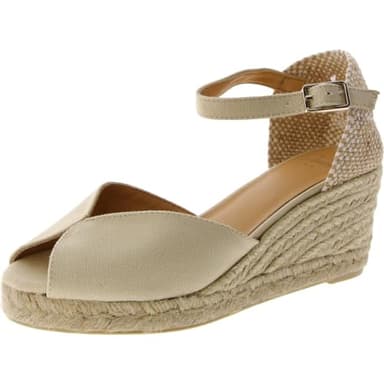 CASTANER, Women, Bianca 60 mm Wedge Espadrille, Ivory, 9, Medium