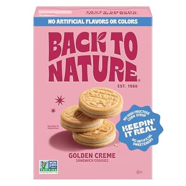 Back To Nature Cookies Sw Golden Creme, 8.25 oz