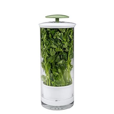 Goodful Herb Keeper Preserver, Designed for Optimum Breathable Airflow for Maximum Freshness, Water Line Ensures the Use of the Right Amount of Water, Stores in your Refrigerator