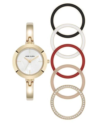 Anne Klein Women's Bangle Watch and Interchangeable Bezel Set