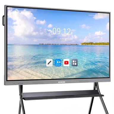 KEINONE 55'' 4K Smart Board, Android 14 OS 8+128 GB Interactive Whiteboard, Electronic Digital Whiteboard with Open App Ecosystem, Touchscreen Smart Board for Home, Office and Classroom, Gray