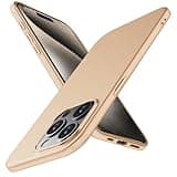 X-level Compatible with iPhone 15 Pro max Case Slim Fit Ultra-Thin [Guardian Series] Soft TPU Matte Finish Coating Phone Cases Lightweight Anti-Scratch Back Cover Grip 6.7" (2023)-Gold