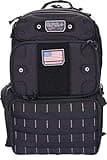 G. Outdoor Products G.P.S. Tactical Tall Range Backpack | Holds 4 Handguns | MOLLE Webbing | Durable Waterproof Stain-Resistant Tactical Gear for Shooting & Hunting, Black