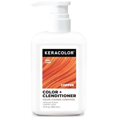 Keracolor Clenditioner COPPER Hair Dye - Semi Permanent Hair Color Depositing Conditioner, 12 Fl. Oz.