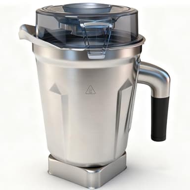 Built-in Chip 64oz Stainless Steel Container Blender Pitcher, Replacement Jar Compatible with Vitamix 5200, 750, 6300, E310, Vm0103, Vm0197, E310, A2500, Explorian,Ascent Series, 5 Years Warranty