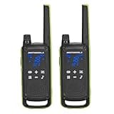 Motorola Solutions T803 Two-Way Radio 35 mi. Bluetooth w/Charging Dock 2-Pack (Lime Green)