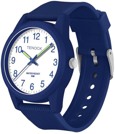 TENOCK Kids Analog Watches for Girls Boys Watches with Soft Band Learning Time 50M Waterproof Children Watch Easy to Read for Ages 4-12 Kids Gift (Blue)