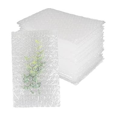 50Pcs Bubble Out Bags, Yision 4 x 6Inches Bubble Out Pouch Small Bag, Double Walled Bubble Cushioning Bags for Packing Dishes Moving, Shipping, and Packing Supplies for Glasses Plates