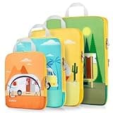 Gonex Compression Packing Cubes, 4pcs Expandable Storage Travel Luggage Bags Organizers, Travel Cubes for Suitcase Carry On (RV)