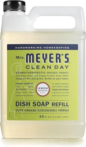 MRS. MEYER'S CLEAN DAY Liquid Dish Soap Refill, Lemon Verbena (48 Fl Oz (Pack of 1))