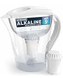 Invigorated Water Filter Pitcher with 1 Alkaline Filter – BPA-Free High pH Purifier, 14-Cup Capacity with SmartLight Filter Change Indicator, (96 Gallon) Long Filter Life