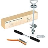 TOMBABY Heavy Duty Quality Dog Stake-Dog Tie Out Stake, Dog Stake Allows Dogs Up to 200 lbs, Dog Stakes for Outside Beach,Camping, Yard, 360° Swivel Dog Anchor | Use for Any Dog Tie Out Cable