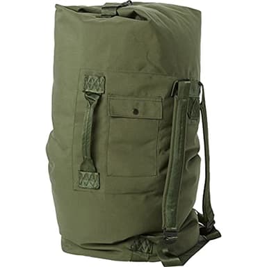 Military Outdoor Clothing Previously Issued Government Olive Drab Cordura 2 Strap Duffle Bag