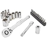 CRAFTSMAN Mechanics Tool Set, 24 Piece, 1/4 Inch Drive SAE (CMMT12109LZ)