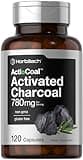 Horbäach Charcoal Pills 780mg | 120 Capsules | Activated Charcoal from Coconut Shells | Non-GMO and Gluten Free | Acti-Coal