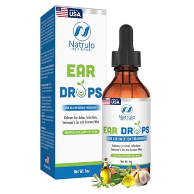 Ear Drops for Ear Infections – All Natural Mullein Garlic Oil for Earaches, Swimmer's Ear, Clogged Ears, Earwax Removal and Itchy Ears – Ear Care Treatment for Adults, Children and Pets, Made in USA
