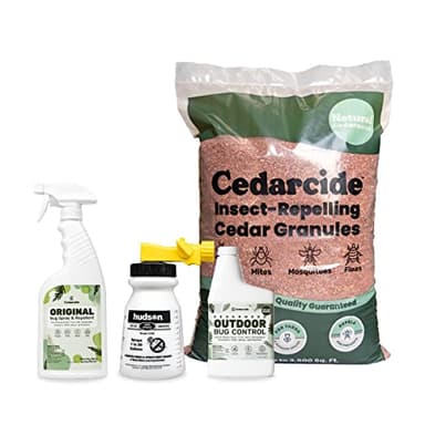 Cedarcide Complete Pest Control Kit (Small): Cedarcide Original Pint + Outdoor Bug Control Concentrate, & Cedar Granules, Use on Fleas Ticks Ants Mites Mosquitoes