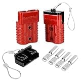 Spurtar 175A Battery Quick Connect, Fits 1/0 Wire 12-36V Quick Connect Jumper Cables Recovery Kit for Car ATV Lifts Motors Trailer Towing Winch Battery Terminal Connectors, 2PC, Red