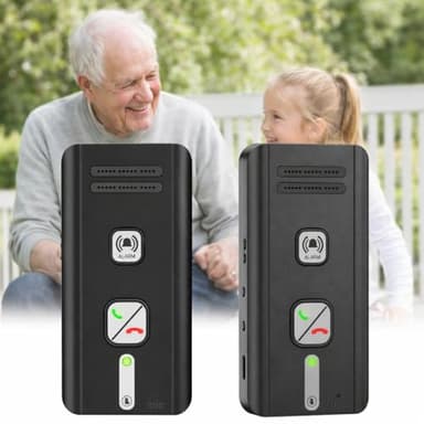 Intercoms Wireless for Home, 540 Yard or 8 Floors,Long Range Wireless Intercom System for Room to Room Communication, Light Display,2 Way Voice Intercom for Elderly, Seniors, and Kids (Black)