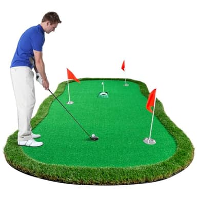 Wekin Golf Putting Green,5x10ft Thickening Professional Large Golf Putting Mat with Realistic Turf for Indoor & Outdoor, Golf Game Practice Equipment