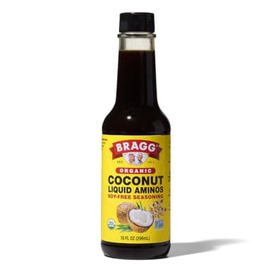 Bragg Organic Coconut Liquid Aminos Seasoning - 10 fl oz - Soy-Free Teriyaki Sauce Substitute - Perfect for Cooking at Home