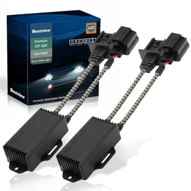 Bestview H13 9008 Canbus Decoder Kits Compatibility Anti Flickering Resistor Warning Canceler Pack of 2