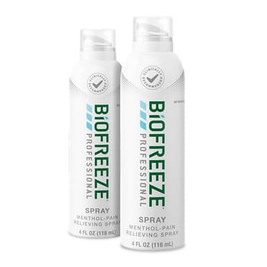 Biofreeze Professional Spray Pain Relief for Knee, Neck, Hip, Joint, Shoulder, & Simple Backache, Arthritis Pain Reliever, Sore Muscle Relief, Colorless Menthol Spray 4 Fl Oz (Pack of 2)