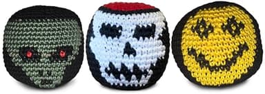 World Footbag Hacky Sack Faces Footbag, 3 Pack