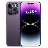A SLICE RED I14 Pro Max Unlocked Cell Phone,Long Battery Life 6.82" HD Screen Unlocked Phones,Android13 6+256GB Smartphone with 128G Memory Card,Dual SIM/Fingerprint Lock/Face ID/GPS (Purple)