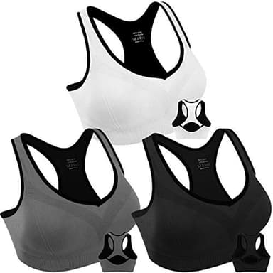 Double Couple Women Racerback Sports Bras for Women High Impact Workout Yoga Gym Fitness Bra