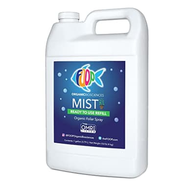 FOOP Mist (Refill) - Organic Foliar Spray Made from Fish Manure (with Fresh Minty Scent) | Corrects & Prevents Plant Nutrient Deficiencies | Ready to Use, No Mixing Required (1 Gallon)