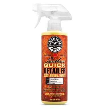 Chemical Guys Leather Quick Detailer - Interior Cleaner and Conditioner for Natural, Synthetic, Pleather, and More, Safe for Car Seats, Furniture, Apparel, Shoes & Boots, Leather Scented - 16 fl oz