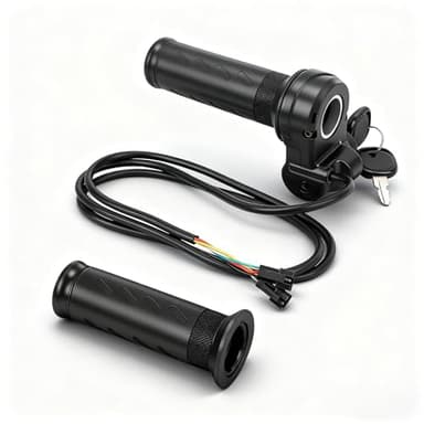 Full Twist Throttle Ridstar Q20, 3-Pin Universal Ebike Throttle Waterproof with 2 Keys, Ridstar Q20 Full Twist Throttle for Upgrading Electric Scooter Trike Accessories Universal Voltage