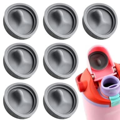 Rubber Seal Stopper Replacement Compatible with Owala FreeSip Sway 30oz 40oz ,7Pcs Leakproof Silicone Gasket for Owala FreeSip Tumbler 40oz Water Bottle Cap Insert Mouthpiece Spout Plug Parts(Gray)