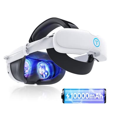 YOGES 10000mAh Battery Head Strap Compatible with Meta Quest 3S & Quest 3, Detachable Magnetic Battery, Rechargeable Headstrap to Extend Playtime for VR Headset Compatible with Meta Quest 3S