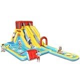 BOUNTECH Inflatable Water Slide, 20.5x11FT Mega Waterslide Park Dual Long Slides for Racing Fun with Climbing Wall, Large Splash Pool, Water Slides Inflatables for Big Kids and Adults Outdoor Backyard