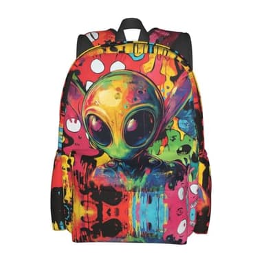Guiteinyi Alien Backpack Large Capacity Print Kids Bag Casual Backpacks For Boys Girls School