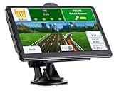 GPS Navigator for Car, Latest LONGRUF 2025 Map 7 inch Real Voice prompts Turn Direction Speed Limit WarningTouch Screen Car GPS, Lifetime Free Update World map