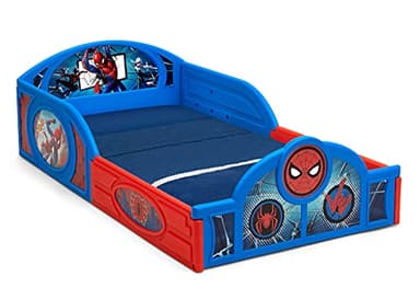 Delta Children Marvel Spider-Man Toddler Bed with Built-in Guardrails