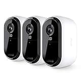 Arlo Essential Security Camera 2K | Indoor - Outdoor | 2nd Gen | Wireless with Spotlight, 2-Way Audio, Color Night Vision, Live Stream, Motion Activation, Real Time Notifications - White, 3 Cameras