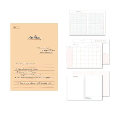 Monolike B6 Archive247 Diary 6 Month Academic Planner, 03.Yellow - Weekly & Monthly Scheduler, Undated, 128x182mm