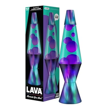 The Original Lava® Lamp - 14.5" Aurora Borealis – Classic Liquid Motion Lamp - Purple Wax and Blue Liquid - Item #2047 (Amazon Exclusive)