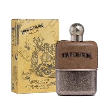 True Religion for Men Original Scent - Mens Cologne, Long Lasting Perfume, Men's Fragrance, Eau de Toilette Spray with Notes of Cardamom, Pepper & Cedarwood - 3.4 fl oz / 100 ml