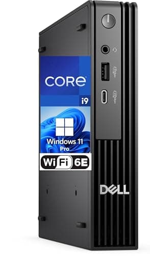 Dell Pro Micro Computer, Intel Core i9-12900K, 64GB RAM, 2TB NVMe SSD, USB Type-C, Built in AX WiFi, Bluetooth, Display Port, HDMI, Windows 11 Pro - AI Copilot, Black Desktop