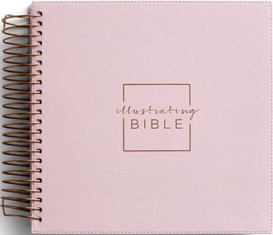 Illustrating Bible NIV - Spiral Bound Bible Journal, Pink (8 Point Font)