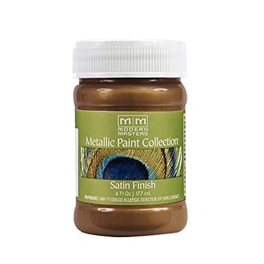 6 oz Modern Masters ME204 Antique Bronze Metallic Paint Collection, Satin Water-Based Decorative Metallic Paint