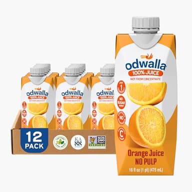 Odwalla 100% Pure Orange Juice No Pulp – Hand-Picked OJ Juice - Vitamin C - No Sugar Added, No Artificial Ingredients, No Preservatives - 16 fl oz (12 Pack)