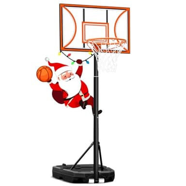Seray Kids Basketball Hoop with 32IN Backboard, 3-9FT Adjustable Height Outdoor Swimming Pool Basketball Goal, Indoor Portable Basketball Hoop for Youth/Toddler in Backyard/Driveway/Poolside/Room