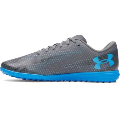 Under Armour Unisex Shadow Select 2 Turf Soccer Cleats, (026) Castlerock/Black/Blue Atlantis, 8.5, US